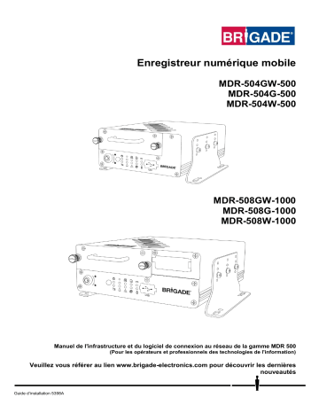 Brigade MDR-504XX-XXXX(NA) Mobile Digital Recorder Manuel utilisateur | Fixfr