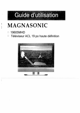 Magnasonic 19605MHD 19" HD Ready LCD TV Manuel utilisateur
