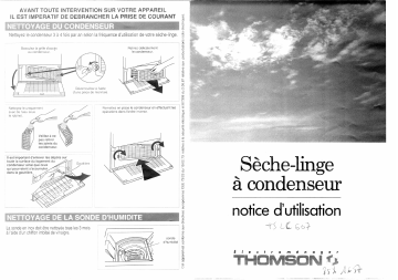 TSLC608 | Manuel du propriétaire | Thomson TSLC607 Manuel utilisateur | Fixfr