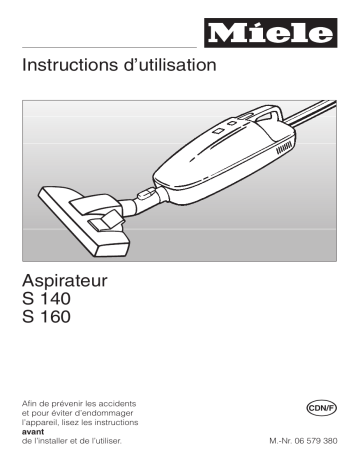 Manuel du propriétaire | Miele S 160 Manuel utilisateur | Fixfr