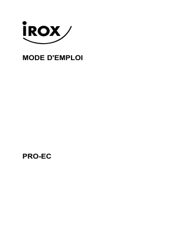 Manuel du propriétaire | Irox PRO EC Manuel utilisateur | Fixfr