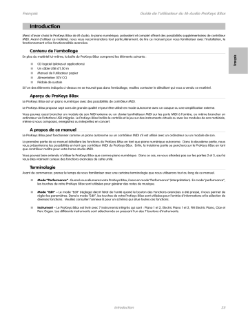 Manuel du propriétaire | M-Audio ProKeys 88sx Manuel utilisateur | Fixfr