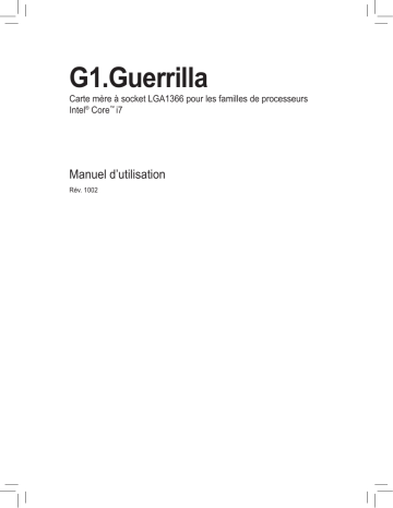 Manuel du propriétaire | Gigabyte G1.GUERRILLA Manuel utilisateur | Fixfr