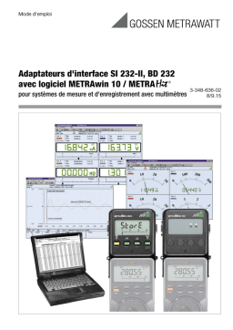 Gossen MetraWatt SI232-II Operating instrustions