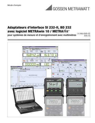 Mode d'emploi | Gossen MetraWatt SI232-II Operating instrustions | Fixfr