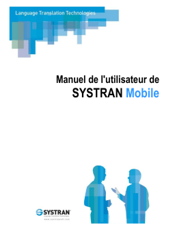 SYSTRAN SYSTRAN MOBILE 5 Manuel utilisateur