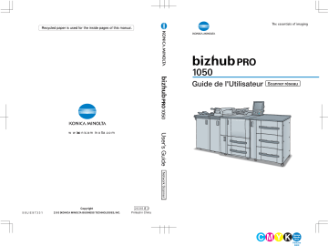 Manuel du propriétaire | Konica Minolta BIZHUB PRO 1050 NETWORK SCANNER Manuel utilisateur | Fixfr