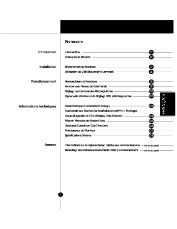 Manuel du propriétaire | LG FLATRON LCD 885LE-LB885CU- Manuel utilisateur | Fixfr