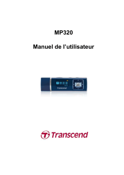 Transcend MP320 Manuel utilisateur