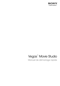 Sony Vegas Movie Studio 11 HD Platinum Manuel utilisateur