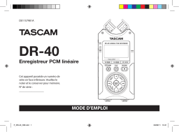 Tascam DR 40 Mode d'emploi