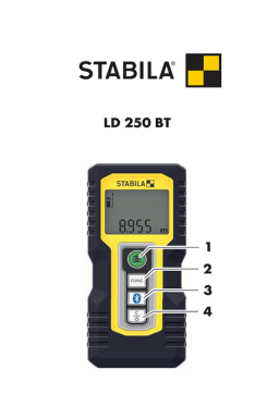 Stabila LD 250 BT Télémètre Manuel utilisateur