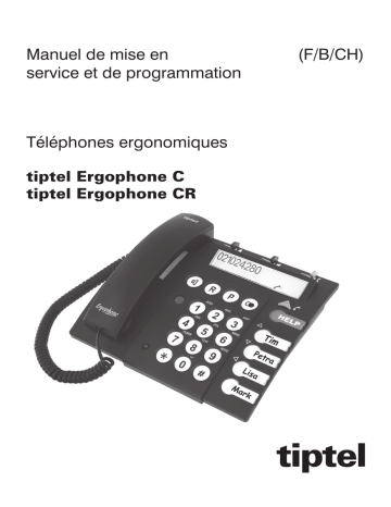 Installation manuel | Tiptel Ergophone CR Guide d'installation | Fixfr