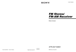 Sony ST-RDA7100ES Manuel utilisateur