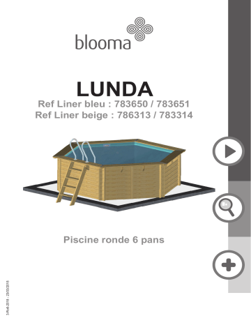 Mode d'emploi | Castorama Piscine bois Blooma Lunda ø4,12 m, liner beige + bâche été offerte LDD Manuel utilisateur | Fixfr