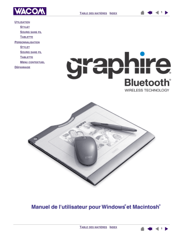 Wacom Graphire Bluetooth Mode d'emploi | Fixfr