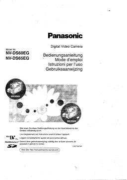 Panasonic NVDS60 Operating instrustions