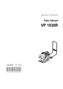 Wacker Neuson VP1030R Single direction Vibratory Plate Manuel utilisateur