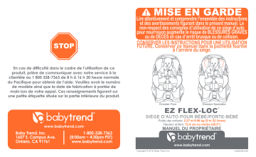 EZ Flex Loc 22lb Car Seat | Manuel du propriétaire | Baby Trend f22ef061616 Car Seat Manuel utilisateur | Fixfr