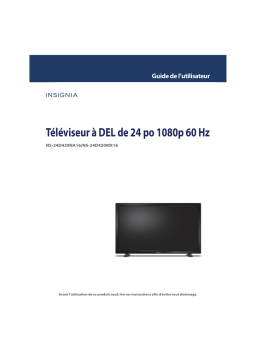 Insignia NS-24D420NA16 24" Class (23.8" Diag.) - LED - 1080p - HDTV Manuel utilisateur