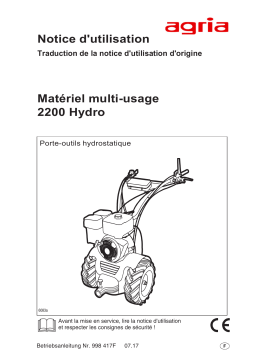 Agria 2200 Hydro Manuel utilisateur