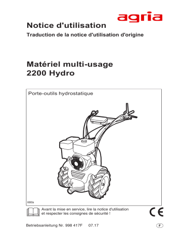 Manuel du propriétaire | Agria 2200 Hydro Manuel utilisateur | Fixfr