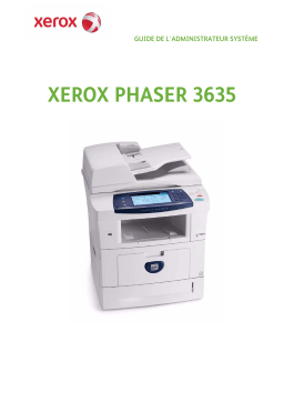 Xerox 3635MFP Phaser Manuel utilisateur