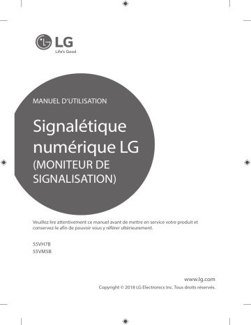 LG 55VH7B-B Manuel du propriétaire | Fixfr