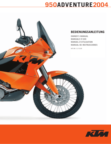 Manuel du propriétaire | KTM 950 ADVENTURE Manuel utilisateur | Fixfr