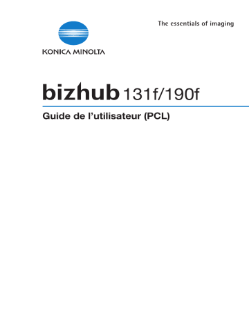 Manuel du propriétaire | Konica Minolta BIZHUB 190F Manuel utilisateur | Fixfr