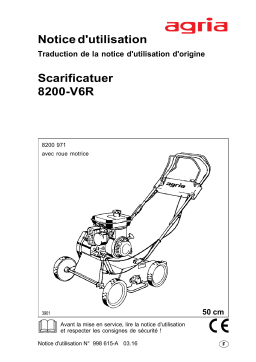 Agria 8200 Scrarifier V6R Manuel utilisateur