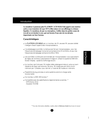 Manuel du propriétaire | LG FLATRON LCD 563LE-LB563A-EA- Manuel utilisateur | Fixfr