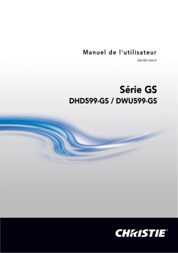 Christie DWU599-GS 1DLP WUXGA 6,065 ISO lumen laser projector Manuel utilisateur