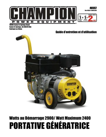 Champion Power Equipment 46557 Manuel utilisateur | Fixfr