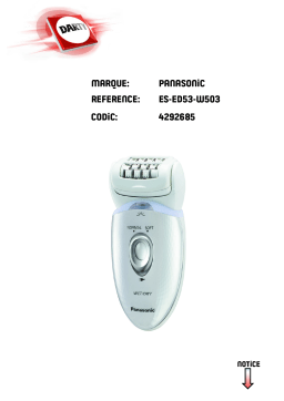 Panasonic ES-ED23-V503 WET&DRY Manuel utilisateur