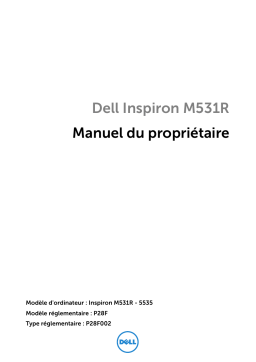 Dell Inspiron M531R laptop Manuel du propriétaire
