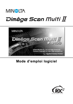Minolta DIMAGE SCAN MULTI II Manuel utilisateur