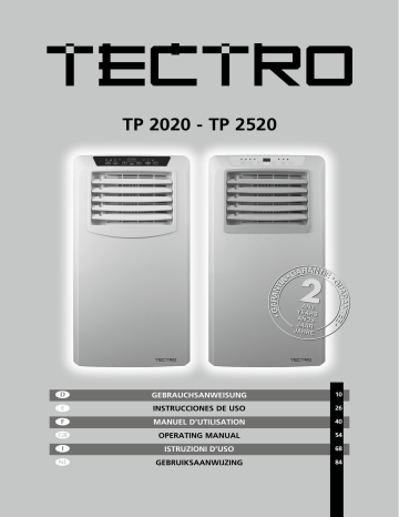 Manuel du propriétaire | Tectro TP 2520 Climatiseur Manuel utilisateur | Fixfr