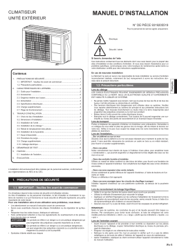 Fujitsu AOUH12LMAH1 Guide d'installation