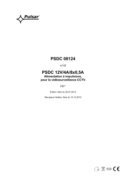 Pulsar PSDC08124 - v1.2 Manuel utilisateur