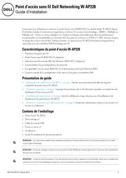 Dell W-Series 228 Access Points Manuel utilisateur