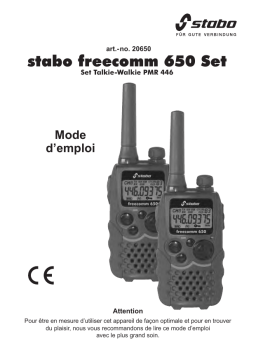 stabo FREECOMM 650 Manuel utilisateur