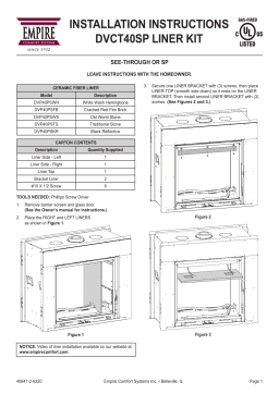 White Mountain Hearth Renegade 40 See-Through Liner Manuel utilisateur