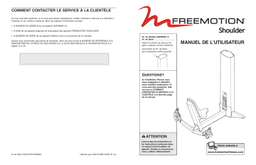 Manuel du propriétaire | Icon FREEMOTION SHOULDER - GZFM6001.3 Manuel utilisateur | Fixfr