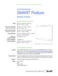 SMART Technologies Podium ID422w sp&eacute;cification