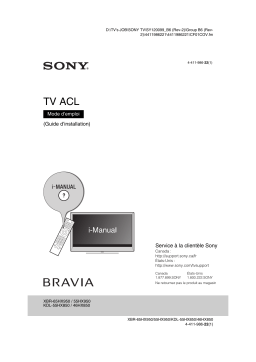 Sony XBR-65HX950 Manuel utilisateur