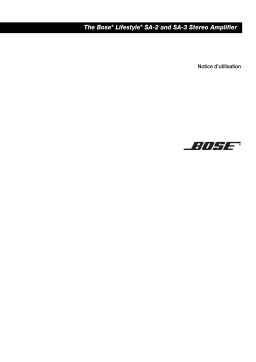 Bose Lifestyle SA-3 Manuel utilisateur