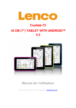 Lenco CoolTab 73 Manuel utilisateur