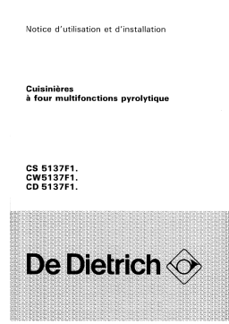 De Dietrich CD5137F1B Manuel utilisateur