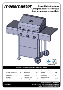 Megamaster 720-0804D grill Manuel utilisateur